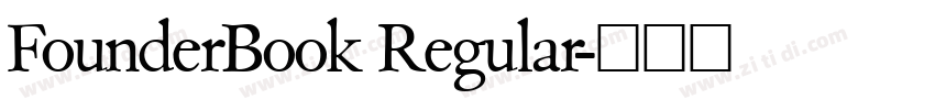 FounderBook Regular字体转换